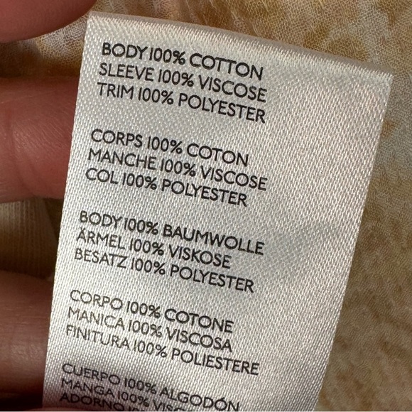 We The Free People Small Jade Long Balloon Sleeve Pattern Print Top Ecru Beige S - Picture 4 of 10